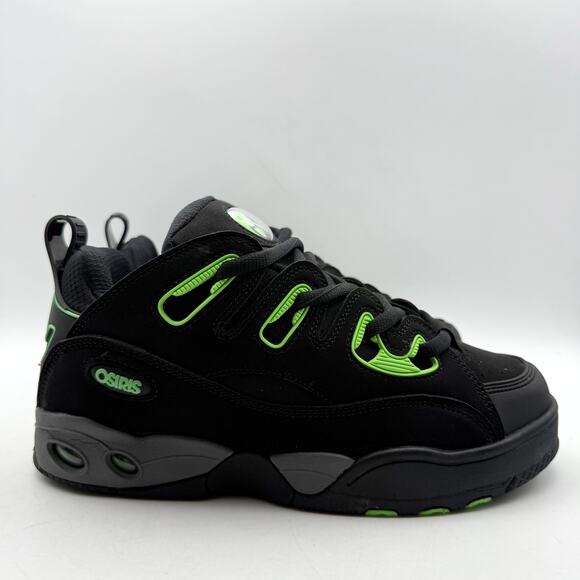 Osiris Mens D3 E Sneakers US 8 EU 40.5 Black Green Athletic EUC main image 12